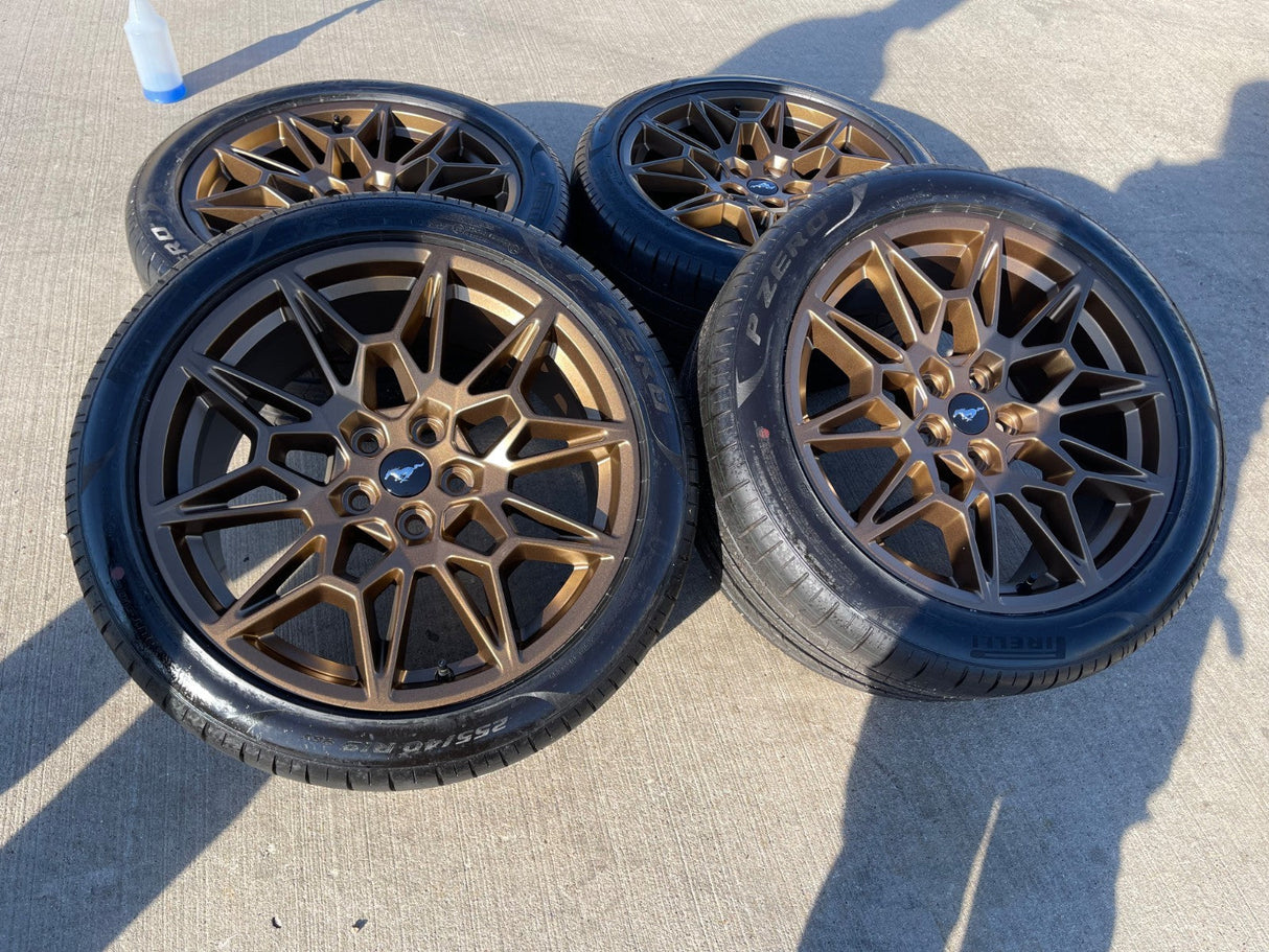19" Ford Mustang GT Track Pack OEM 10600 10603 Bronze wheels rims 2025 2026 NEW Texas Truck Tire