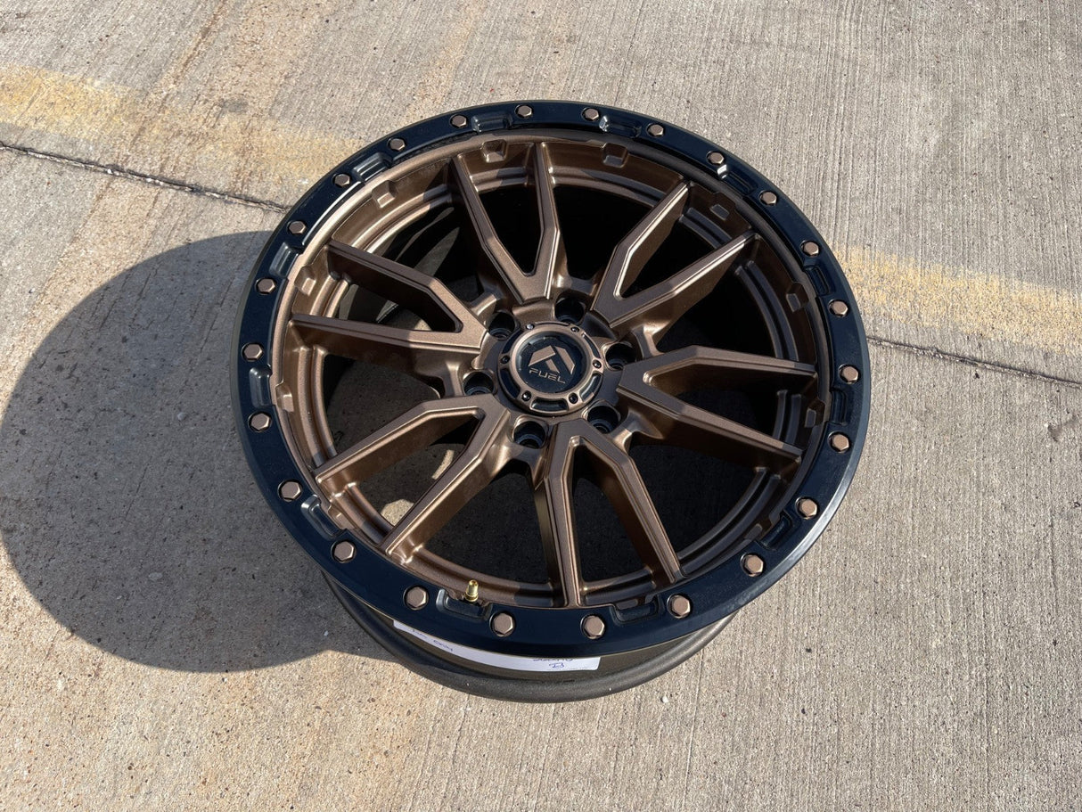 20x9 Fuel Rebel D681 Chevy Silverado RAM Tacoma wheel rim 6x139 6x5.5 Texas Truck Tire