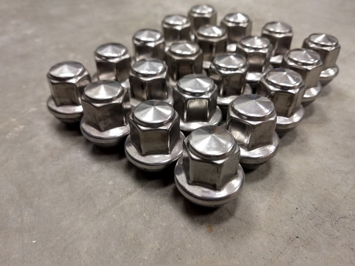 (20) OEM Ford lug nuts polished Mustang OE 14x1.5 2017 2018 2019 2020 2021 2022 Texas Truck Tire