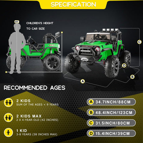 24V Jeep Music Fashion Ride-On Car with Remote Control for Electric Kids