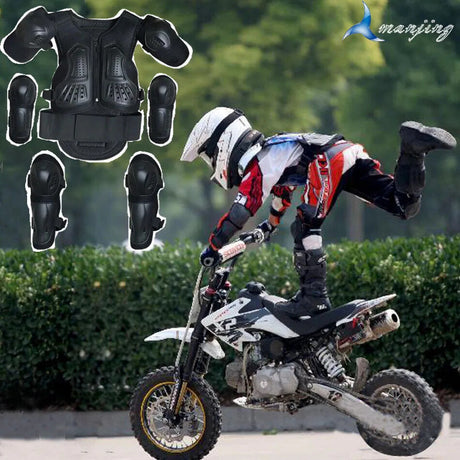 Kids Motocross Body Armor Back Protector Ride-On Horse Toy for Ages 4-15 Years