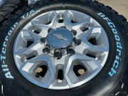 18" Chevy Silverado Trail Boss 2500 3500 OEM 5959 wheels rims NEW BFG KO3 A/T Texas Truck Tire