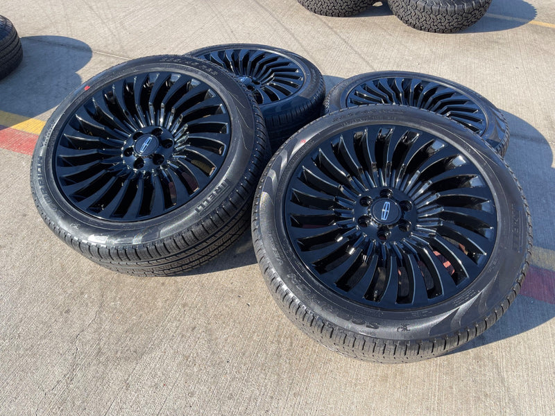 22" Lincoln Navigator OEM rims wheels 10179 Black Label tires PIRELLI NEW Texas Truck Tire