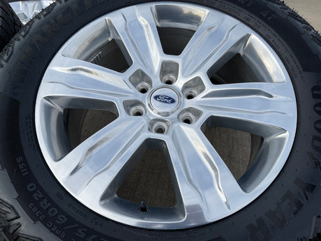 20" Ford F-150 Expedition OEM rims wheels polished 10004 tires GOODYEAR A/T Texas Truck Tire