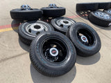 17" GMC Sierra Chevy Silverado 3500 Black Dually rims wheels OEM 5519 5520 NEW Texas Truck Tire