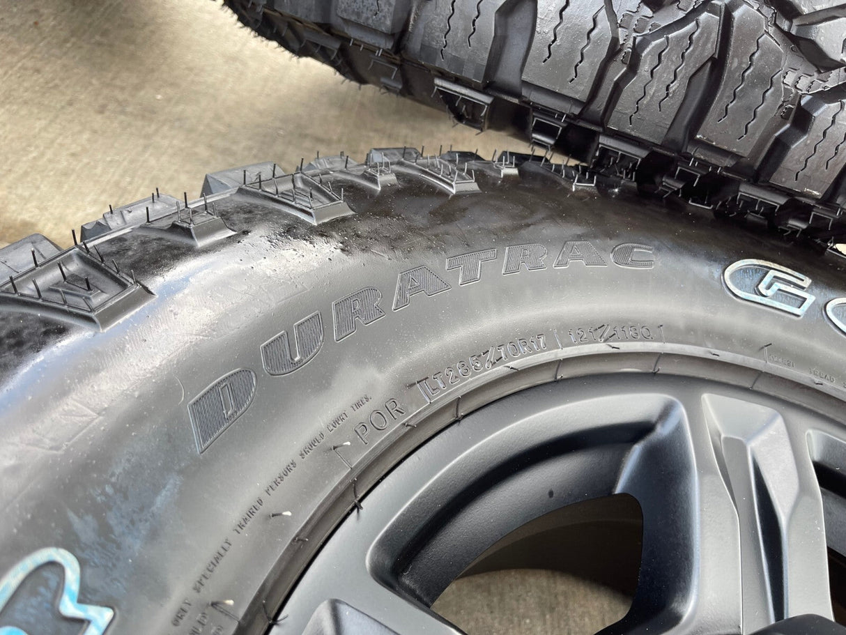 17" Ford F-250 F-350 OEM 10096 TREMOR wheels rims tires DURATRAC A/T NEW Texas Truck Tire