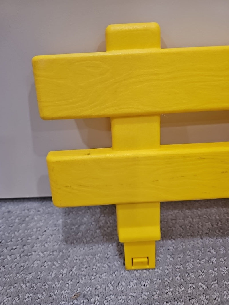 Kids' Yellow Ride-On Tractor Wagon Trailer with Side Gate Section