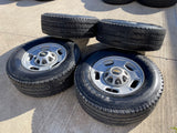 17" Chevy Silverado GMC Sierra 2500 OEM 8095 wheels rims FIRESTONE A/T Texas Truck Tire