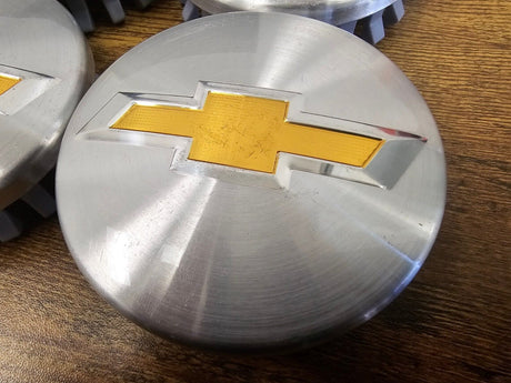 (4) 3.25" Chevy Silverado 1500 Tahoe Suburban OEM center caps C5652 83MM Texas Truck Tire