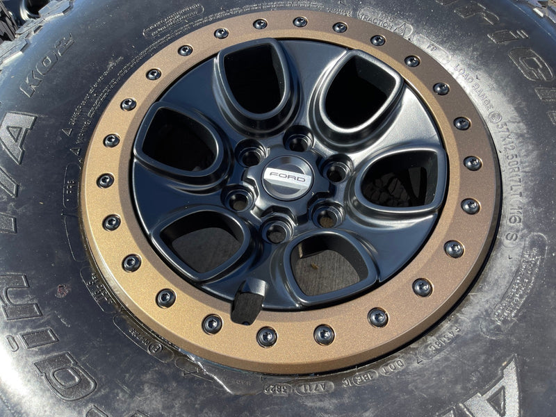17" Ford F-150 Raptor OEM BEADLOCK rims wheels BRONZE 10459 95210 BFG 37" NEW Texas Truck Tire