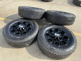 20" Ford F-250 F-350 OEM black Lariat wheels rims 10299 10484 tires DISCOUNTED Texas Truck Tire