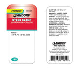 CLAMP Nylon Nat 1/2x1/2 3 PK Jandorf