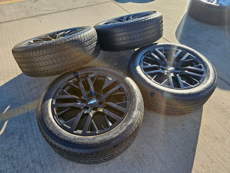 22" GMC Yukon Sierra OEM Chevy Silverado Tahoe 5903 wheels rims 2023 2024 2025 Texas Truck Tire