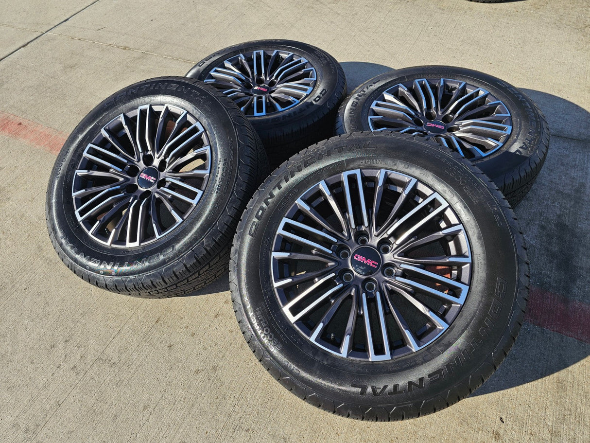 20" GMC Sierra Yukon Chevy Silverado OEM wheels rims 2024 2025 2026 NEW Texas Truck Tire