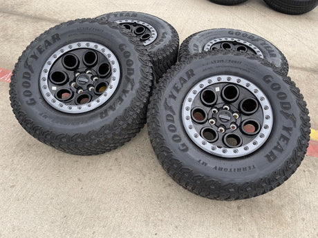 17" Ford F-150 Raptor OEM BEADLOCK 10612 rims wheels 2024 2025 2026 GOODYEAR 35" Texas Truck Tire