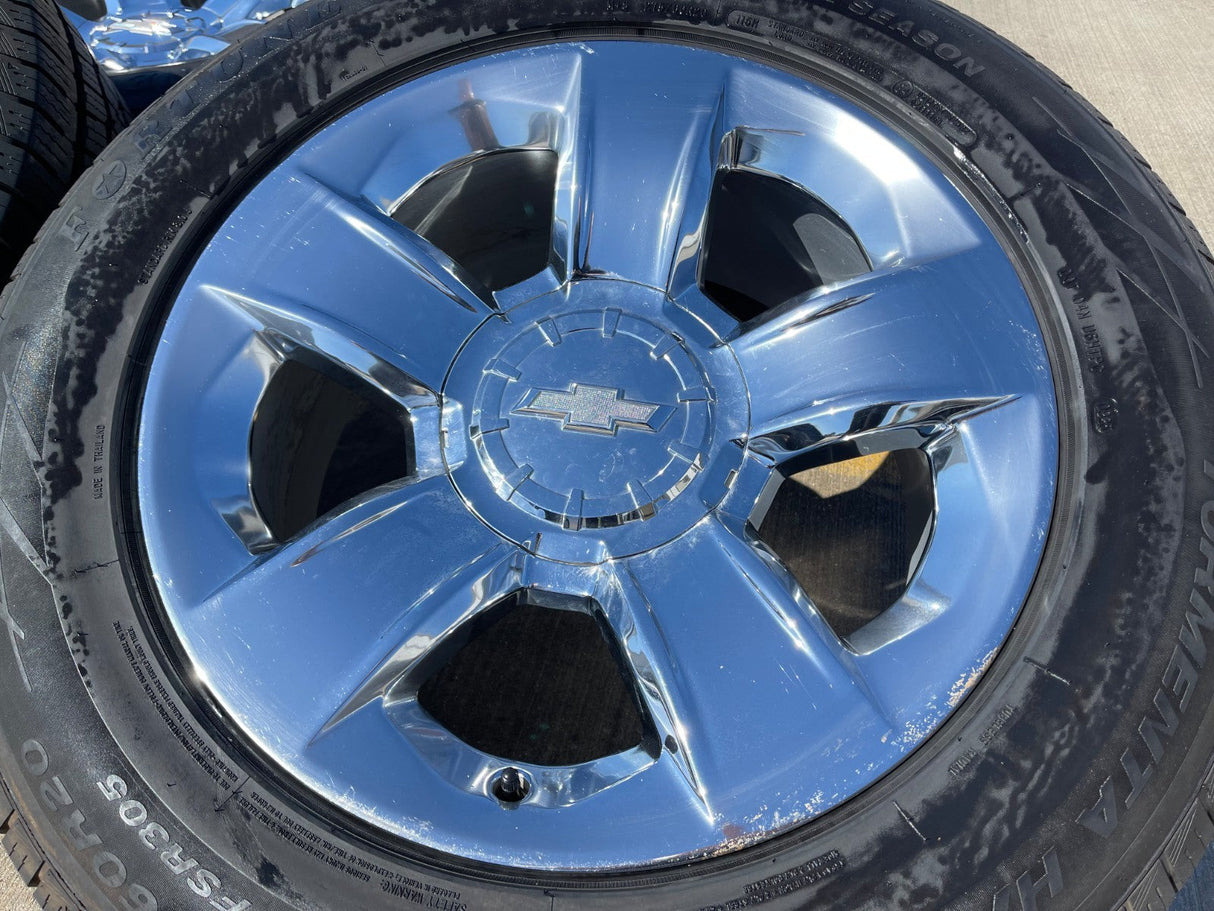 20" Chevy Silverado Tahoe OEM wheels rims 5651 CHROME DISCOUNTED Texas Truck Tire