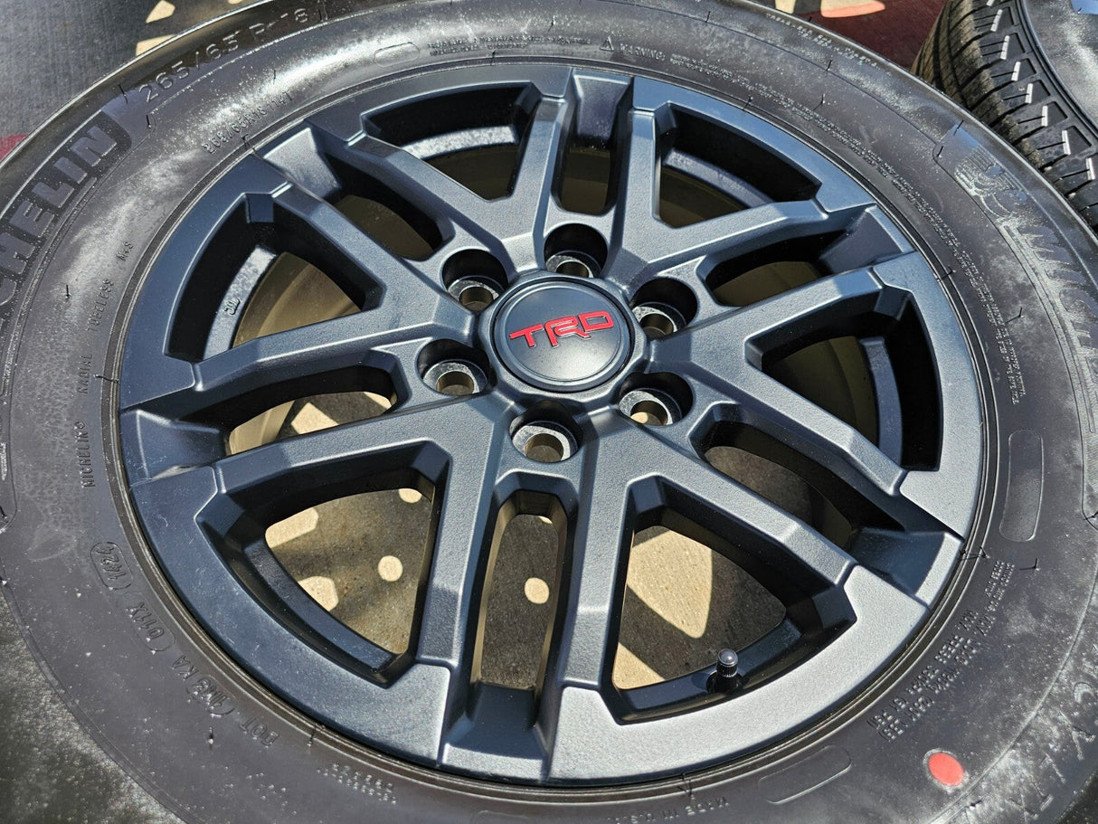 18" Toyota Tacoma 4Runner TRD OEM black 10641 wheels rims 2024 2025 2026 NEW Texas Truck Tire