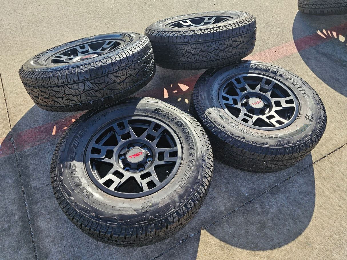 17" Toyota Tacoma 4Runner OEM wheels rims black 75167 TRD FJ DUELER A/T NEW Texas Truck Tire