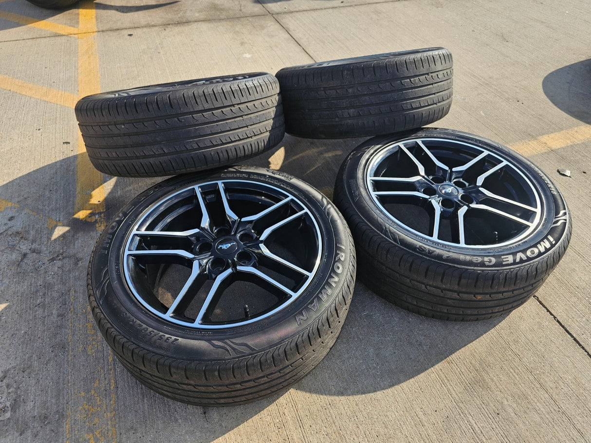 18" Ford Mustang GT OEM BLACK wheels rims 10157 tires 2022 2023 2024 2025 2026 Texas Truck Tire