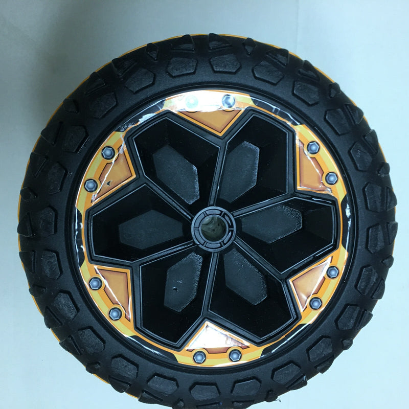 Set of 2 Orange Wild Thing Front Wheel Drive Power Wheels with Caps and Washer