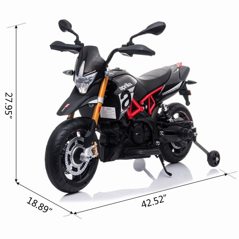 TOBBI 12V Aprilia Licensed Electric Dirt Bike for Kids - Perfect Xmas Gift!