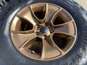 (5) 17" Jeep Wrangler Rubicon OEM 96226 wheels rims Gladiator GOODYEAR 33" NEW Texas Truck Tire