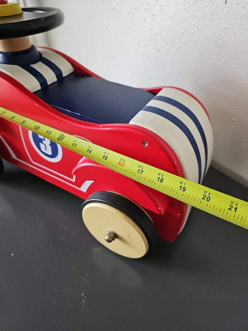 Wooden Ride-On Classic Sport Push Car for Kids
