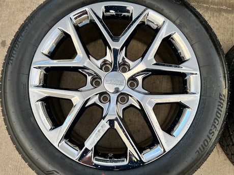 22" GMC Yukon Sierra DENALI OEM 14078 wheels rims CHROME 2023 2024 2025 2026 NEW Texas Truck Tire