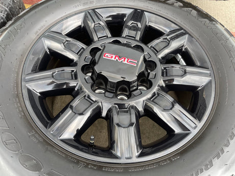 20" GMC Sierra DENALI 2500 3500 OEM 14137 5963 wheels rims Silverado tires A/T Texas Truck Tire