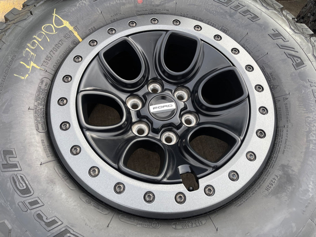 17" Ford F-150 Raptor OEM BEADLOCK rims wheels 10459 95210 BFG KO2 35" tires NEW Texas Truck Tire