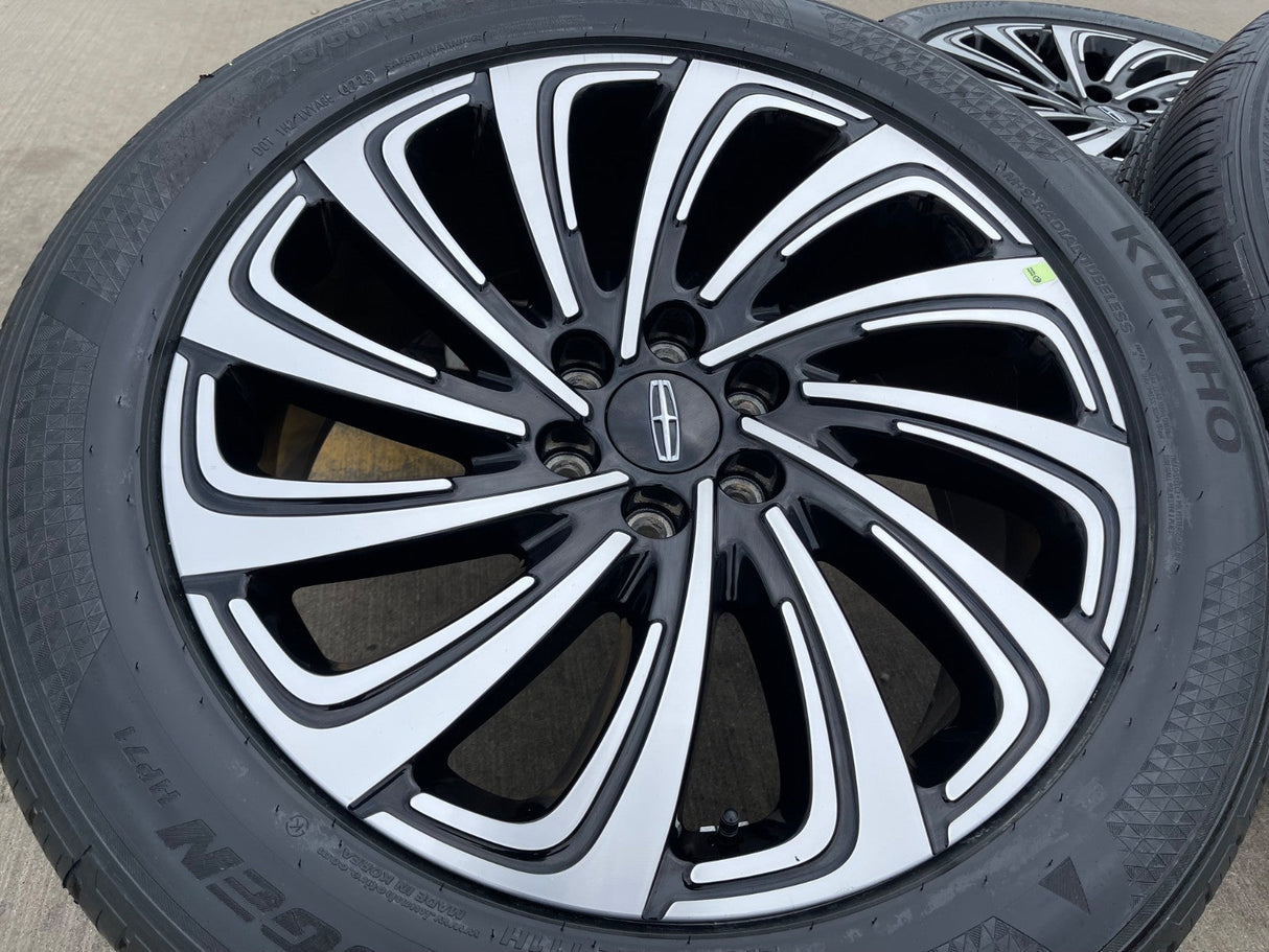 22" Lincoln Navigator OEM 10666 rims wheels BLACK LABEL 2025 2026 KUHMO NEW Texas Truck Tire