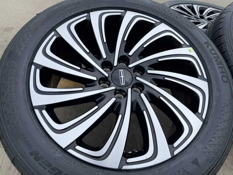 22" Lincoln Navigator OEM 10666 rims wheels BLACK LABEL 2025 2026 KUHMO NEW Texas Truck Tire
