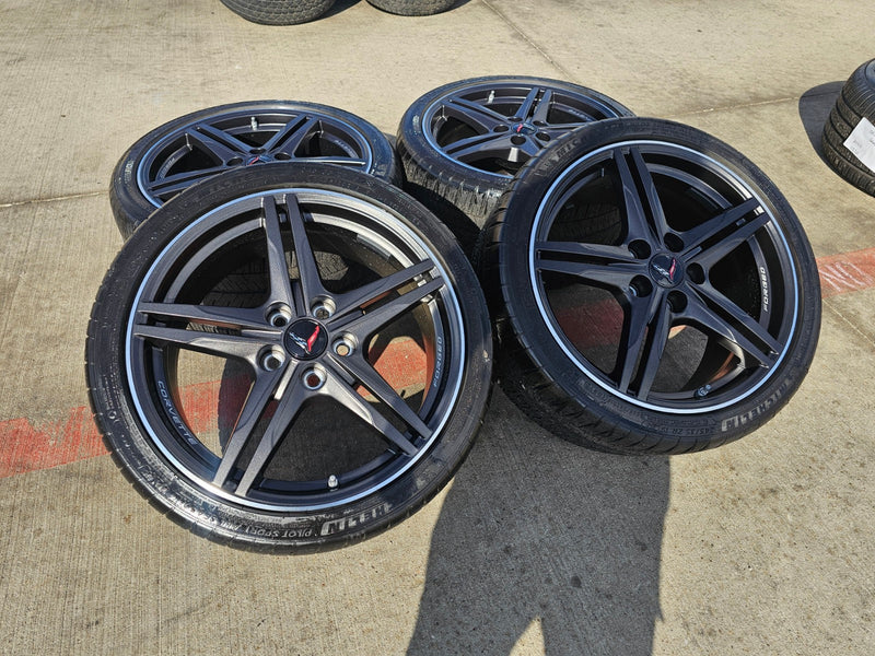 19" + 20" Chevy Corvette Z06 C8 OEM FORGED 94027 94028 wheels rims 2024 2026 NEW Texas Truck Tire