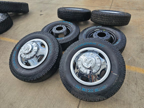 17" Dodge Ram 3500 Dually 8x200 wheels rims 2703 2704 OEM 2025 2026 NEW A/T Texas Truck Tire