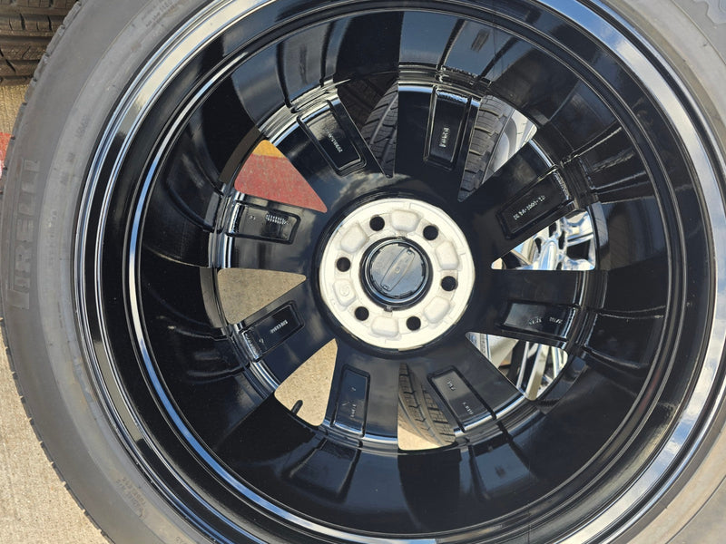 22" Lincoln Navigator OEM rims wheels Black Label 95384 10496 tires PIRELLI NEW Texas Truck Tire