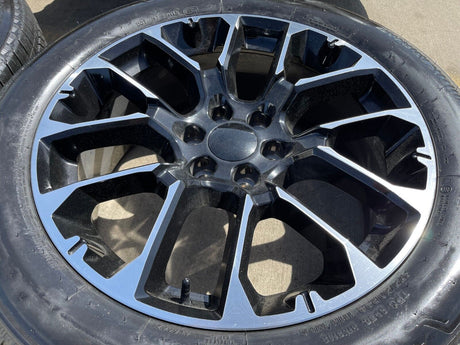 22" Chevy Silverado GMC OEM Replica Yukon Tahoe 14079 wheels rims tires Texas Truck Tire