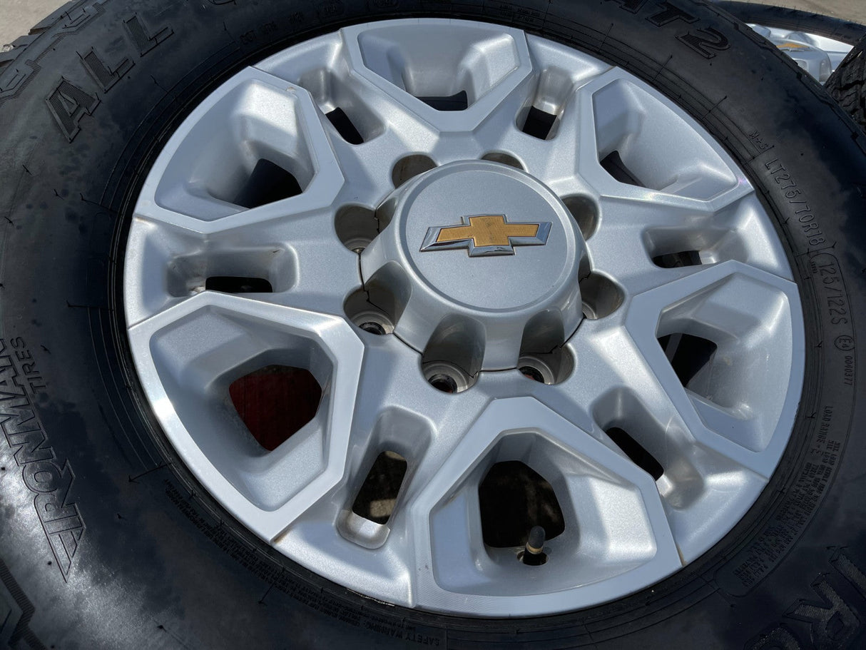 18" Chevy Silverado 2500 3500 OEM 5959 wheels rims 2021 2022 2023 2024 2025 Texas Truck Tire