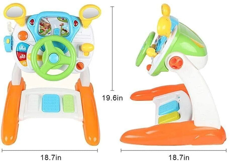 Interactive Toy Steering Wheel for Toddlers - Perfect for Imaginative Play and Motor Skills Development