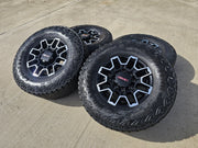 18" GMC Sierra AT4X Chevy Trail Boss 2500 OEM 14136 wheels rims GOODYEAR 35" Texas Truck Tire