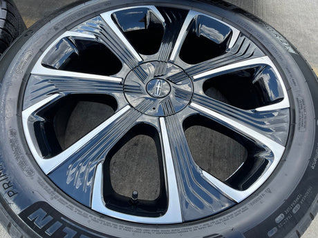 21" Lincoln Nautilus Black Label OEM 10563 rims wheels 2025 2026 NEW MICHELIN Texas Truck Tire
