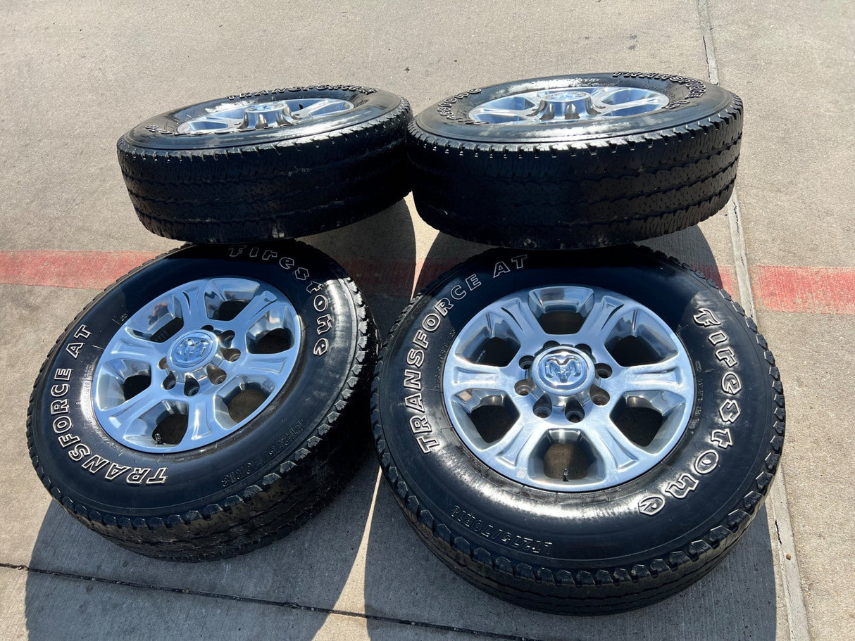 18" Ram 2500 3500 Laramie Power Wagon OEM wheels rims 2692 FIRESTONE A/T Texas Truck Tire