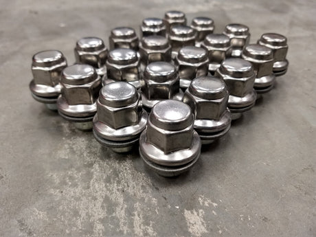 (20) 12x1.5 OEM Toyota Camry lug nuts polished Avalon Corolla Rav-4 Lexus RX350 Texas Truck Tire