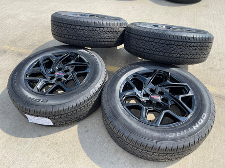20" GMC Sierra Yukon AT4 Tahoe Silverado 95369 OEM wheels rims CONTINENTAL NEW Texas Truck Tire