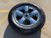 (1) 20" Dodge Ram 1500 OEM 2495 wheel rim chrome tire spare BRIDGESTONE Texas Truck Tire