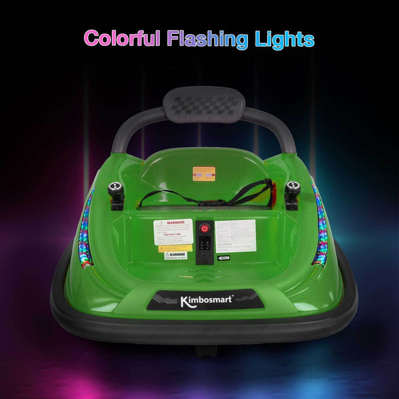 Kimbosmart Electric Bumper Car for Kids - Remote Controlled 360° Spin Ride-On