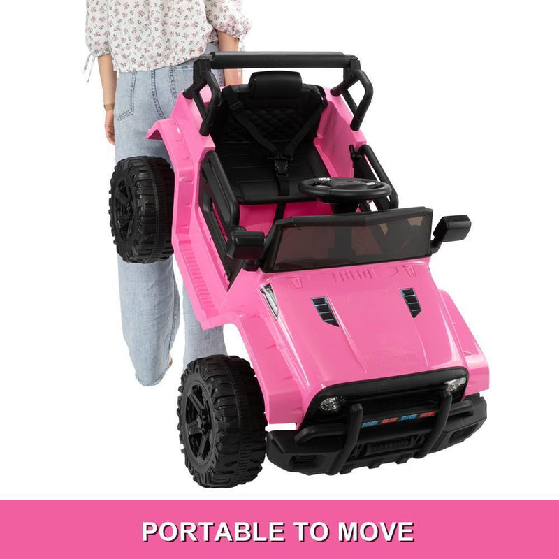 Electric 12V Pink Kids Ride-On Truck with 2.4G Remote Control and 3 Speed Modes