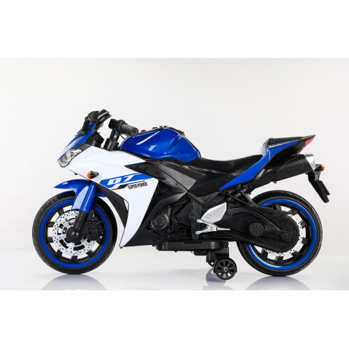 2024 Kids 12V Electric Ride-On Dirt Bike with Training Wheels for Children