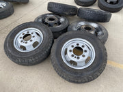 17" Dodge Ram 3500 Dually Laramie 8x200 wheels rims 2703 2704 OEM tires COOPER Texas Truck Tire