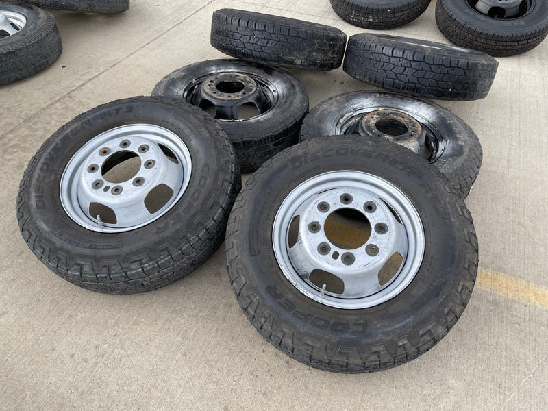 17" Dodge Ram 3500 Dually Laramie 8x200 wheels rims 2703 2704 OEM tires COOPER Texas Truck Tire