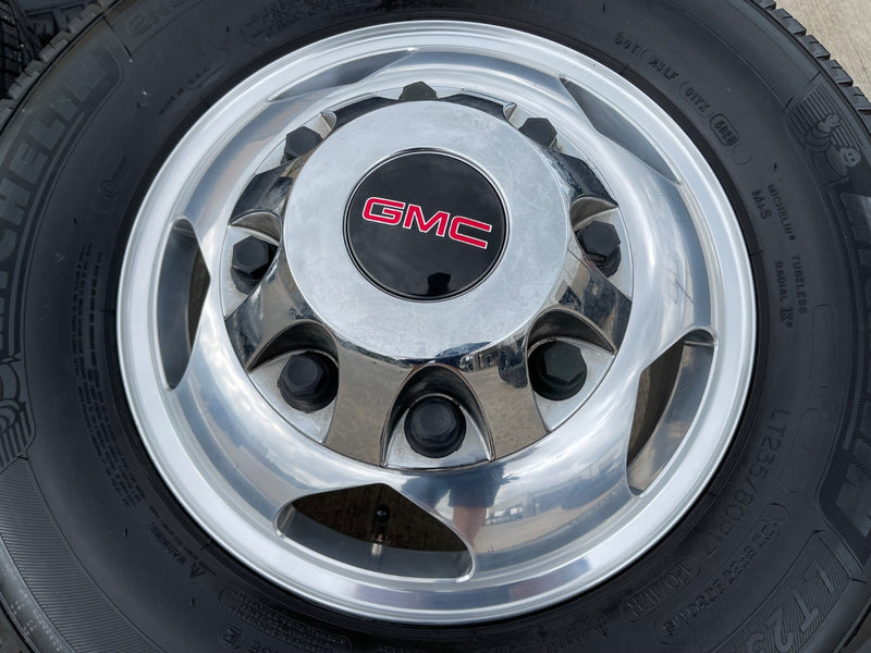 17" Chevy Silverado GMC Sierra 3500 Dually rims wheels OEM 5519 5520 MICHELIN Texas Truck Tire